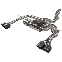 Cat-Back avec système de clapets Bull-X Ego-X 3.5" Carbon 4x89mm pour AUDI A3 Limousine (8VS, 8VM) S3 quattro 300 cv