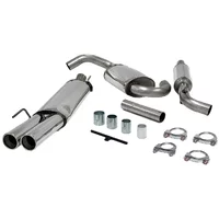 Cat-Back Bull-X Classic 2.5 2x Round pour VW CADDY II Monospace (9K9B) 1.4 60 cv