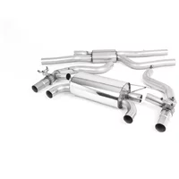 GPF-Back avec système de clapets Milltek  2.75" Quad 90mm GT90 Titanium Brushed Tips pour BMW 2 Coupé (F22, F87)  M2 Competition 411cv