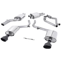 Cat-Back Milltek  60.3 150 X 95mm Black Oval pour AUDI A4 B8 (8K2) S4 quattro 333 cv