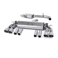 Cat-Back Milltek  3" Quad 100mm GT100 pour AUDI A3 Limousine (8VS, 8VM) S3 quattro 300 cv