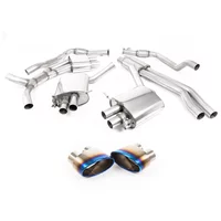GPF-Back Milltek  2.75" Burnt/Blue Titanium Tips pour AUDI A4 B9 Avant (8W5, 8WD)  RS4 TFSi quattro 450cv