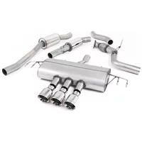 Cat-Back Milltek  3" Triple GT-100 Polished  pour HONDA CIVIC X Berline bicorps trois ou cinq portes (FC_, FK_)  2.0 Type-R (FK8) 320cv