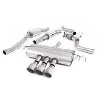 Cat-Back Milltek  3" Triple GT-100 Brushed Titanium pour HONDA CIVIC X Berline bicorps trois ou cinq portes (FC_, FK_)  2.0 Type-R (FK8) 320cv