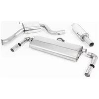 Cat-Back avec système de clapets Milltek  3" 152x76mm Cerakote Black Oval Tips pour SEAT LEON (5F1)  2.0 Cupra 300cv