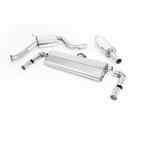 Cat-Back avec système de clapets Milltek  3" 152x76mm Polished Oval Tips pour SEAT LEON (5F1)  2.0 Cupra 300cv
