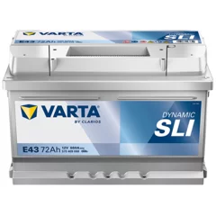 Batterie Voiture Varta E43 Dynamic SLI 12V 72Ah  680A