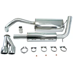 Cat-Back Bull-X  63.5 2x80mm Inox pour VW POLO IV (9N_, 9A_)  1.8 GTI 150cv