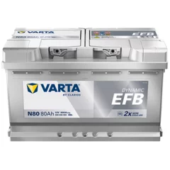 Batterie Voiture Varta N80 Dynamic EFB 12V 80Ah  800A