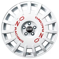 <h2>OZ RALLY RACING</h2>WHITE RED LETTERING
