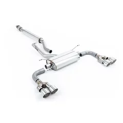 Cat-Back Milltek  63.5 Quad 100mm GT100