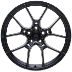 Team82 SI614 8.5x19 5x112 ET45 FLAT BLACK MACHINED LIP Felgen