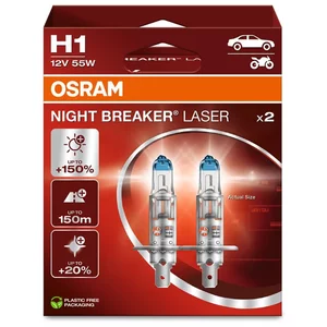 Ampoules Hallogènes Osram Night Breaker Laser H1 Duobox 