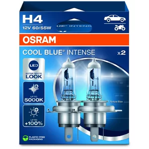 Ampoules Hallogènes Osram Cool Blue Intense H4 Duobox 