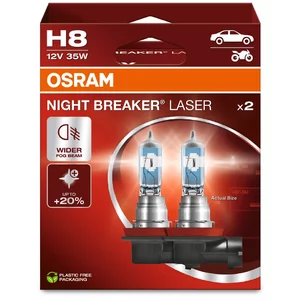 Ampoules Hallogènes Osram Night Breaker Laser H8 Duobox 