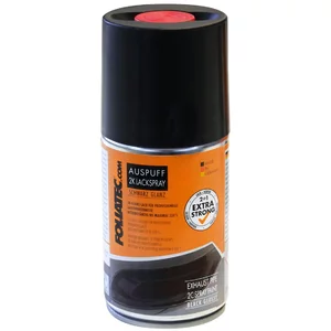 Bombe de peinture pour embouts d'échappement Foliatec Noir Brillant 2K 250ml
