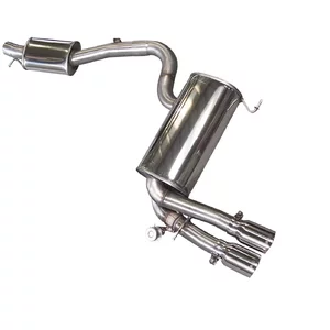 Cat-Back mit Klappensystem Bull-X  3" 2x90mm Straight Cut für AUDI A3 Sportback (8PA)  S3 quattro 265ps