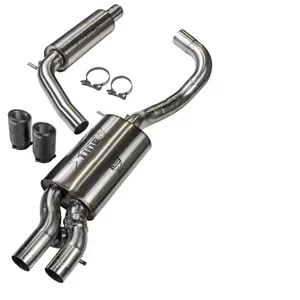 Cat-Back mit Klappensystem Bull-X Ego-X 2.50" Carbon 2x80mm für AUDI A1 (8X1, 8XK)  1.4 TFSI 185ps