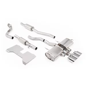 Catback Milltek Resonated GT-100 Polished pour HONDA CIVIC XI Berline bicorps trois ou cinq portes (FL)  Type-R (FL5) 330cv