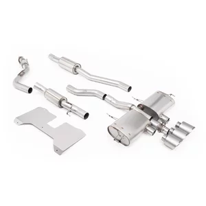 Catback Milltek Resonated GT-100 Brushed Titanium pour HONDA CIVIC XI Berline bicorps trois ou cinq portes (FL)  Type-R (FL5) 330cv