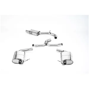 Catback Milltek Resonated x2 Oval Chrome pour VW GOLF VII Variant (BA5, BV5)  2.0 R 4motion 300cv