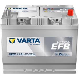 Autobatterie Varta N72 Dynamic  EFB 12V 72Ah  760A