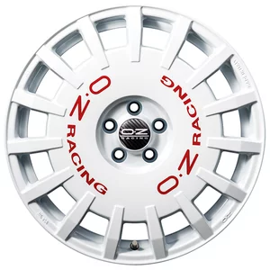 OZ RALLY RACING - WHITE RED LETTERING