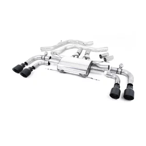 Cat-Back Milltek  2.75" Quad 100mm GT100 pour ALFA ROMEO GIULIA (952_)  2.9 Quadrifoglio (952AAM24) 510cv