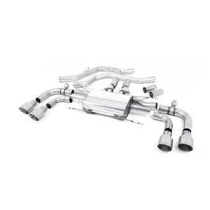 Cat-Back Milltek  2.75" Quad 100mm GT100 pour ALFA ROMEO GIULIA (952_)  2.9 Quadrifoglio (952AAM24) 510cv