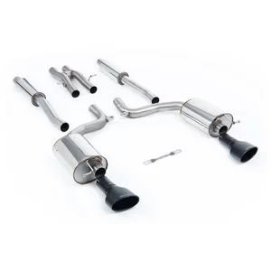 Cat-Back Milltek  2.75" Ceramic Coated Black Satin pour AUDI A6 C6 (4F2)  RS6 quattro 580cv