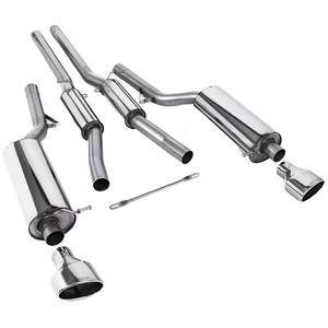 Cat-Back Milltek  2.75" 150 X 95mm Polished Oval pour AUDI A6 C5 (4B2, 4B4)  RS6 quattro 450cv