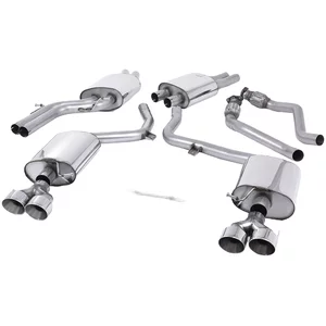 Cat-Back Milltek  60.3 Quad GT-100 Polished pour AUDI A4 B8 (8K2)  S4 quattro 333cv