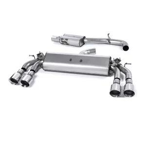 Cat-Back Milltek  3" Quad 100mm GT100 pour AUDI A3 Sportback (8VA, 8VF)  S3 quattro 300cv