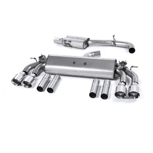 Cat-Back Milltek  3" Quad 100mm GT100 pour AUDI A3 Limousine (8VS, 8VM)  S3 quattro 310cv