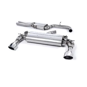 Cat-Back avec système de clapets Milltek  3" 150 X 95mm Polished Oval pour AUDI A3 Sportback (8VA, 8VF)  RS3 quattro 367cv