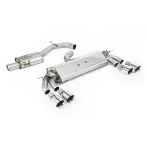 GPF-Back Milltek  3" Quad 100mm GT100 pour AUDI A3 Sportback (8VA, 8VF)  S3 quattro 300cv