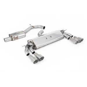 GPF-Back Milltek  3" Quad 100mm GT100 pour AUDI A3 Sportback (8VA, 8VF)  S3 quattro 300cv
