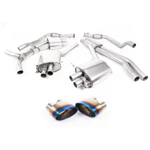 Cat-Back Milltek  2.75" Burnt/Blue Titanium Tips pour AUDI A4 B9 Avant (8W5, 8WD)  RS4 TFSi quattro 450cv