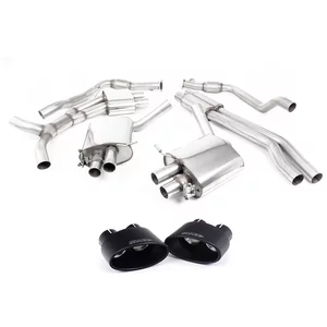 GPF-Back Milltek  2.75" Cerakote Black Tips pour AUDI A4 B9 Avant (8W5, 8WD)  RS4 TFSI quattro 470cv