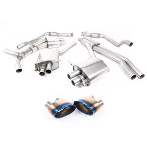GPF-Back Milltek  2.75" Burnt/Blue Titanium Tips pour AUDI A4 B9 Avant (8W5, 8WD)  RS4 TFSi quattro 450cv