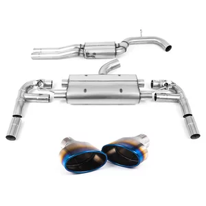 Cat-Back Milltek  3.15" Burnt/Blue Titanium Trims