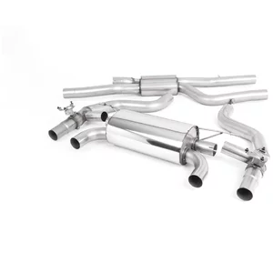 Cat-Back Milltek  2.75" Quad 90mm GT90  Cerakote Black pour BMW 2 Coupé (F22, F87)  M2 Competition 411cv