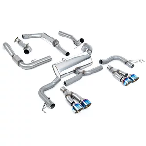 Cat-Back Milltek  3" GT-100 Burnt Titanium pour HONDA CIVIC IX (FK)  2.0 i-VTEC Type R (FK2) 310cv
