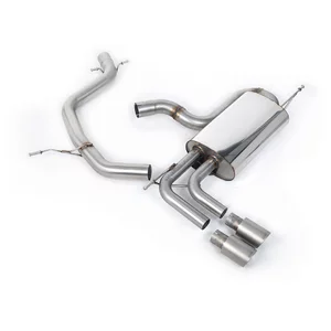 Cat-Back Milltek  69.85 Twin 80mm GT80 pour VW GOLF V (1K1)  2.0 GTI 230cv