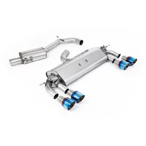 Cat-Back Milltek  3" Quad 100mm GT100 pour VW GOLF VII (5G1, BQ1, BE1, BE2)  2.0 R 4motion 300cv