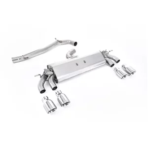 GPF-Back Milltek  3" Quad 100mm GT100 pour VW GOLF VII (5G1, BQ1, BE1, BE2)  2.0 R 4motion 300cv