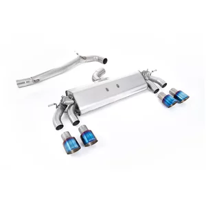GPF-Back Milltek  3" Quad 100mm GT100 pour VW GOLF VII (5G1, BQ1, BE1, BE2)  2.0 R 4motion 300cv