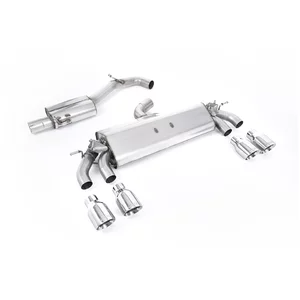 Cat-Back Milltek  3" Quad 100mm GT100 pour VW GOLF VII (5G1, BQ1, BE1, BE2)  2.0 R 4motion 310cv