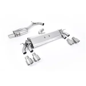 Cat-Back Milltek  3" Quad 100mm GT100 pour VW GOLF VII (5G1, BQ1, BE1, BE2)  2.0 R 4motion 310cv