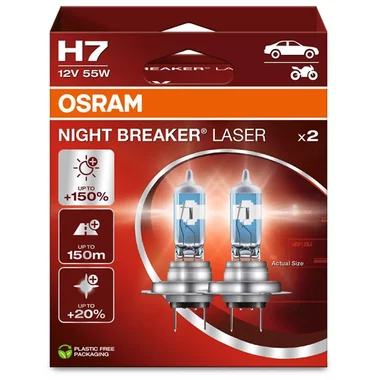 Scheinwerferlampen Osram Night Breaker Laser H7 Duobox 